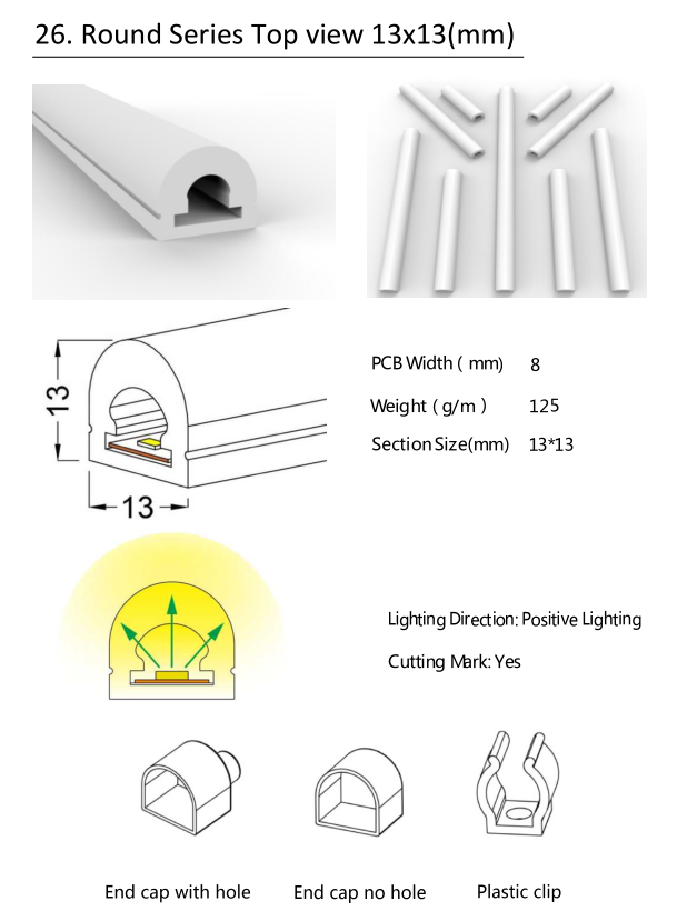 Silicon Neon Light Tube - LED Strip Light Housing