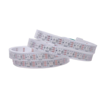 DC 5V SK6812 Individually Addressable LED Strip Light 5050 RGB 16.4 Feet (500cm) 60LED/Meter LED Pixel Flexible Tape White PCB - LEDStrips8