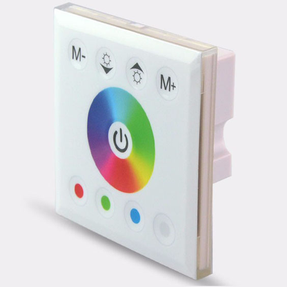 12V-24V DC Wall Panel Touchable Color Ring LED Controller for RGBW & RGBWW Color Changing LED Strips - LEDStrips8