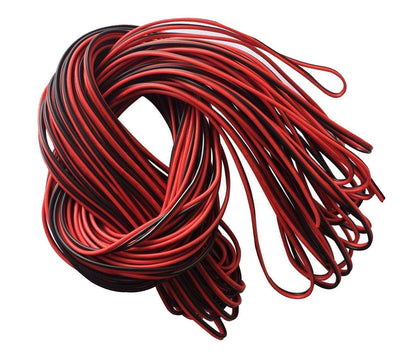 22Guage Red&Black LED Strip Extension Cable 2pin 2 Color Stand Wire Bonded Flat Cable for SMD5050 3528 5630 2538 Single Color - LEDStrips8