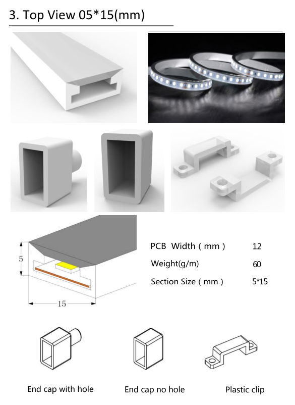 Silicon Neon Light Tube - LED Strip Light Housing