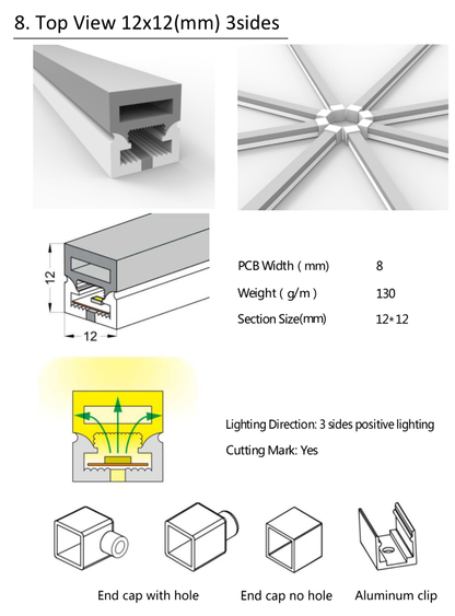 Silicon Neon Light Tube - LED Strip Light Housing