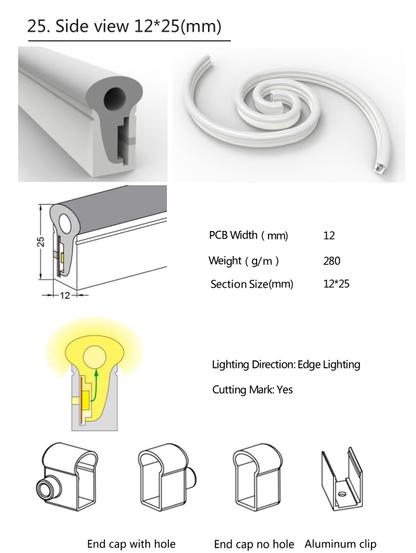 Silicon Neon Light Tube - LED Strip Light Housing