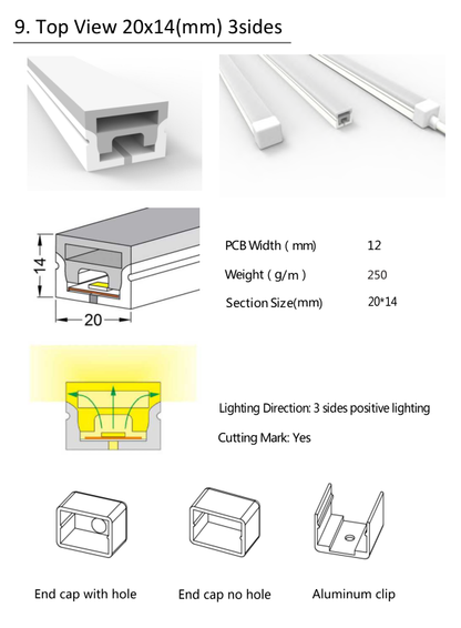 Silicon Neon Light Tube - LED Strip Light Housing