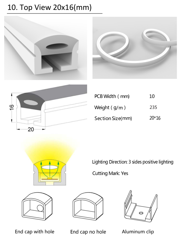 Silicon Neon Light Tube - LED Strip Light Housing