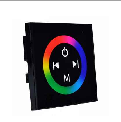 12V-24V DC TM08 Wall Panel Touchable Color Ring LED Controller for RGB Color Changing LED Strips - LEDStrips8