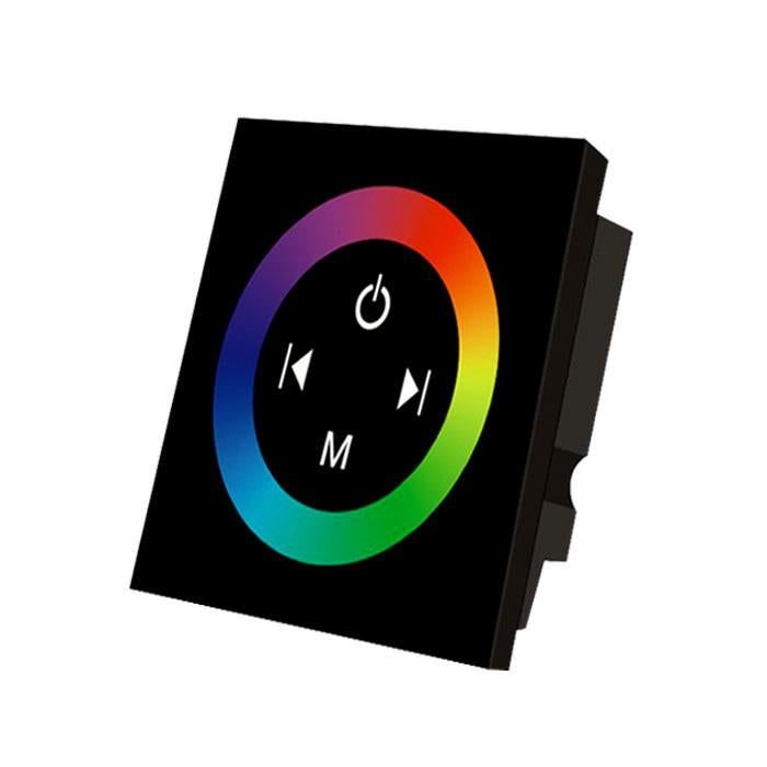 12V-24V DC TM08 Wall Panel Touchable Color Ring LED Controller for RGB Color Changing LED Strips - LEDStrips8