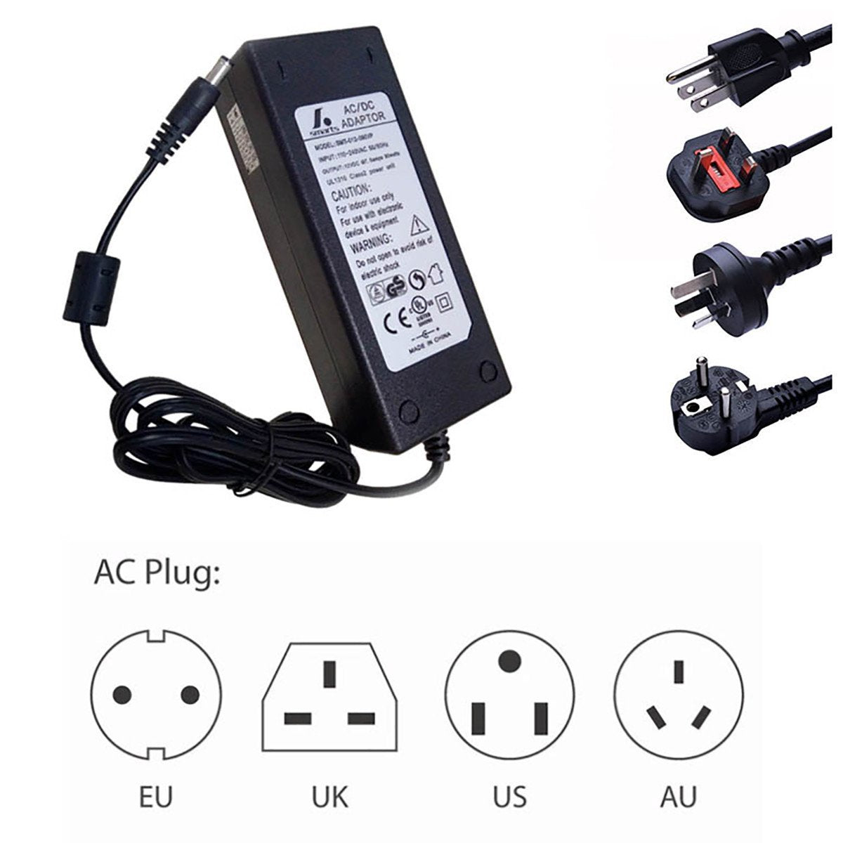 Desk Top CE Certificated LED Adapter Power Supply 110-220V AC to 12V/24V/5V DC - LEDStrips8